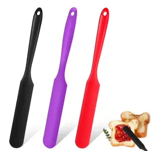 Silicone Jar Spatula, Heat Resistant Spatula Set, Baking Mixing Tools, Jam Butter Scraper, Kitchen Spreader Utensil, Cake Cream Mixer, Non Stick Spatula, Reusable Kitchen Tools, Easy Clean Silicone Spatula, Durable Baking Utensils, Flexible Scraper Set.