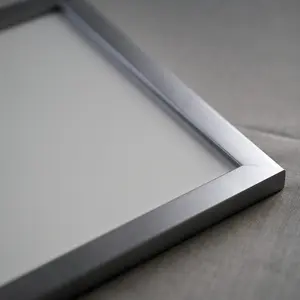 11x15 Silver Wood Picture Frame - UV Acrylic, Foam Board Backing, Hanging Hardware