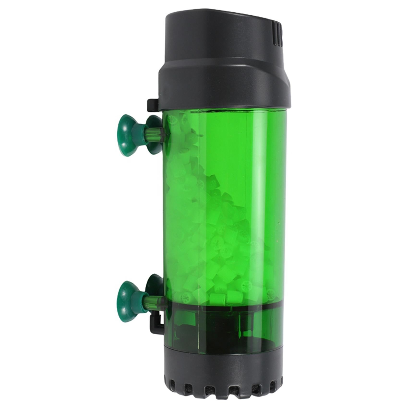Aquarium Fish Tank Fluidized Moving Bed Filter Bubble Bio Media Filter with Air Stone and Sponge Filter LH-600