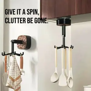 Suction cup rotating hook, no drilling, strong hold, won’t leave marks, perfect for kitchen and bathroom。