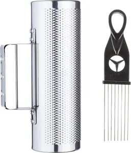 Guiro Stainless Steel Guiro Shaker 12" 4" Percussion Instrument with Scraper,Professional Band Accompaniment Sand Hammer Guiro Musical Training Tool