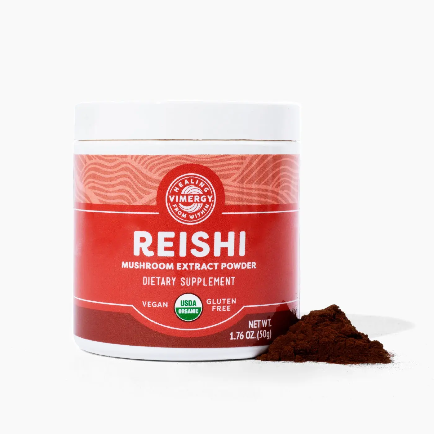 Vimergy Organic Reishi Powder 50g | Adaptogen Mushroom Supplement for Stress Relief & Immune Defense