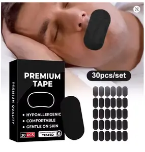 30 tiras antirronquidos para la boca, para dormir, mantienen la boca cerrada, mejoran la calidad de la respiración y alivian la sequedad bucal, ayudan a dormir.