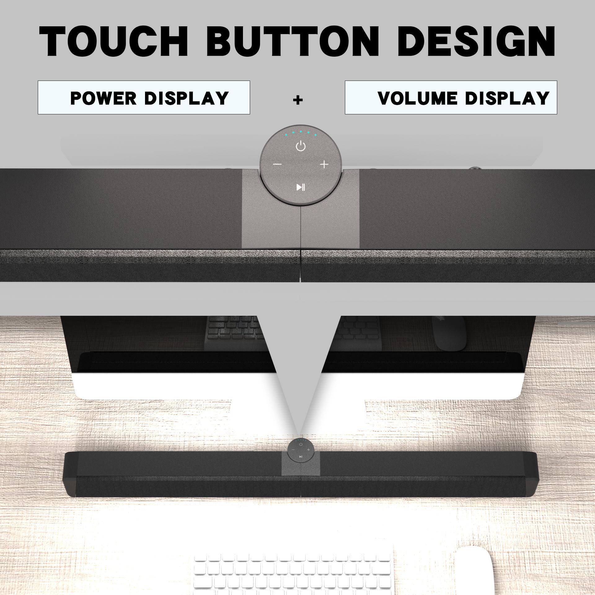 Foldable Sound Bars For TV Speaker, Bluetooth 5.1, Opt, Coaxial, USB, AUX Inputs, Projector TV Sound Bar, PC, Home Theater, 3D Surround Sound System - 26.8 Inch