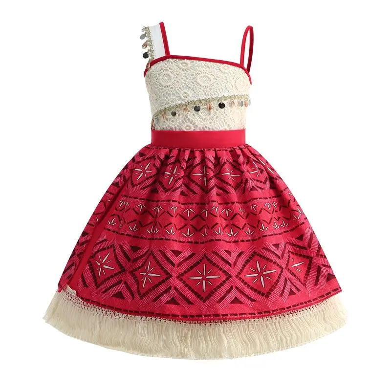 Moana 2 cosplay tassel beach dress cross-border children's performance dress Costume