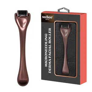 Seeboo Microneedling Derma Facial Roller - Collagen Boosting, Acne Scar & Wrinkle Reduction, Pore Minimizer for Skin Skincare Derma Roller