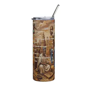 Yoruba Nigerian Heritage Personalized Genealogy DNA Stainless Steel Tumbler & Custom Nigeria Family Tree Ancestry Gift Black History Month