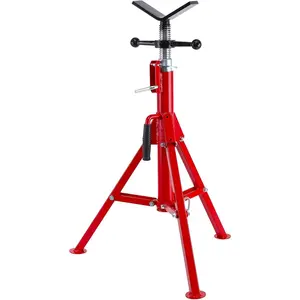 GARVEE V-Head Pipe Jack Stand, 1/8“-12” Capacity V Head Pipe Jack Stand, 28 to 52 Inches Adjustable Height, 2500 Lb Load Capacity, Load Carbon Steel Body Rugged and Durable