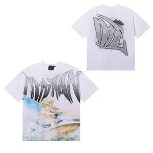 Mixed Emotion Unisex Pure Cotton Vintage Washed Rhinestone Cropped Sports Tee, Crew Neck Short Sleeve, Y2K Hip Hop Retro Oversized Loose Fit, Summer Casual Beach Streetwear, Trendy Daily Outfit Monaco Club Flag Print Hoodie