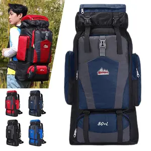 80L Waterproof Hiking Backpack Lightweight Large Capacity For Camping Trekking Mountaineering Outdoor Sports Men Women Travel