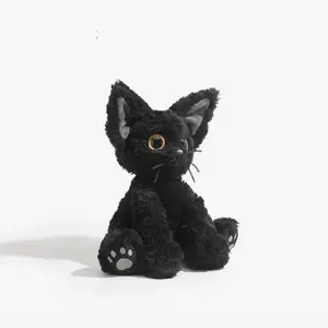 Black Cat Plush Toys Cute Cat Plush Soft Cuddle Adorable Gifts Holiday Birthday Party Toys Home Decor Cat Plush Toys Valentine's Day Cuddly Stuffed Animal Stuffed Animal