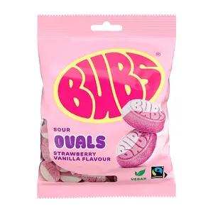 BUBS Sour Ovals Strawberry Vanilla