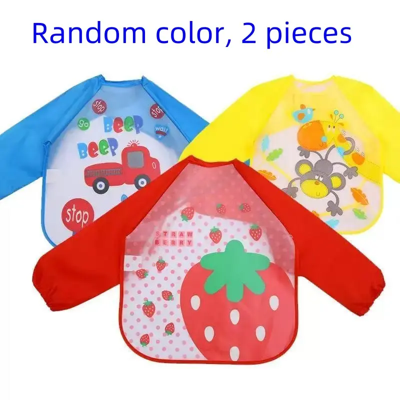 2-Piece Waterproof Work Suit for Infants and Toddlers, Reversible Design and Easy Clean, Perfect Christmas Gift Idea Work Bibs Newborn