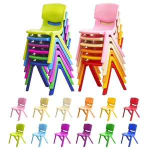 wanan Furniture 12PCS Stackable Kids School Chairs, Colorful 12'' Toddler Seating for Classroom, Daycare, and Outdoor Use