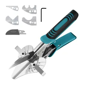O’Shine Ratchet Miter Shears Expert for Angular Cutting Molding Crafting Wood, Quarter Round Cutting Tool, 45-135 Degree Multi Angle PVC Miter Shear Trim Cutter Hand Tool, w/Extra Four Anvils & Blade