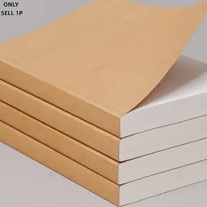 Blank Kraft Paper Notebook, 1 Count Thickened Sketching Notebook with Random Sticker, Journal Notebook for Drawing, Sketching, Journaling, Travel Diary Notebook