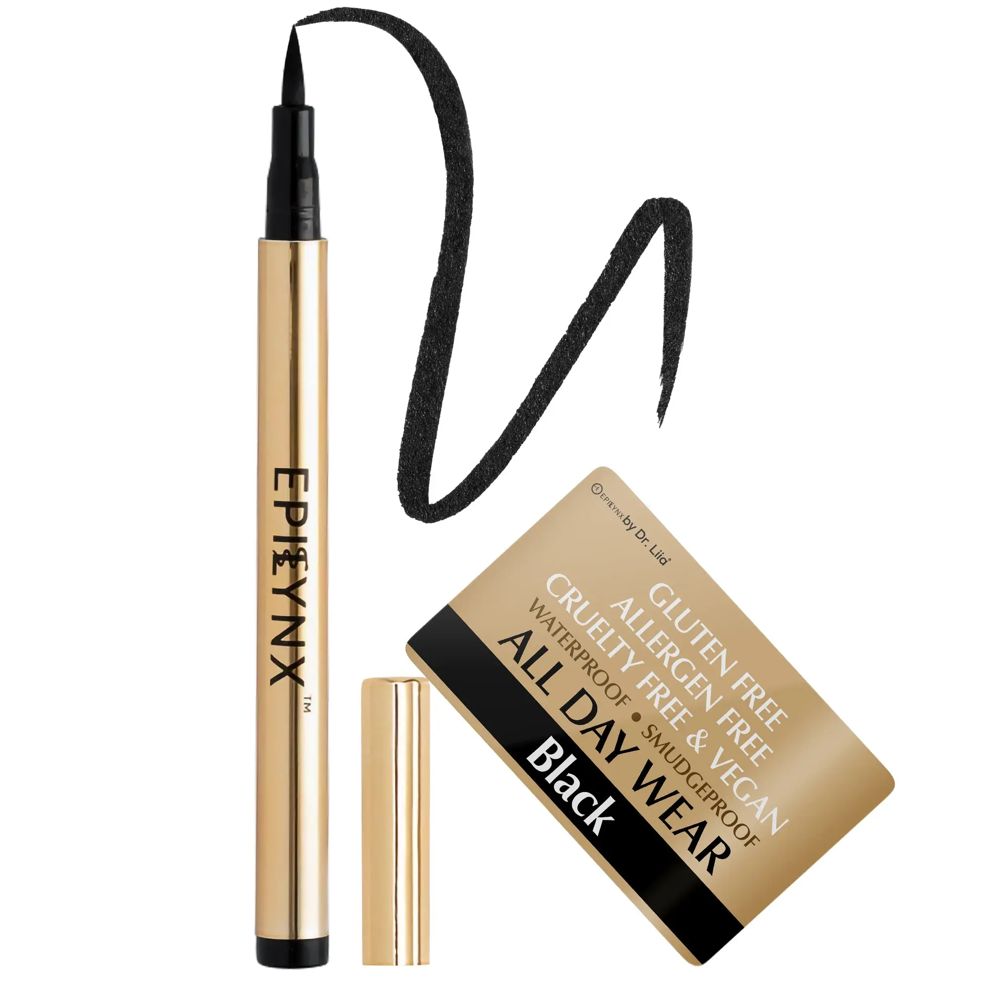 EPILYNX Long-Lasting Liquid Eyeliner Pen, Waterproof & Smudge-Proof Formula with Precise Tip, Gluten Free & Vegan Cosmetic, 10 Matte & Shimmer Colors, 2mL, Eyeliner Pencil, Beauty Products, Smudge Proof Eyeliner