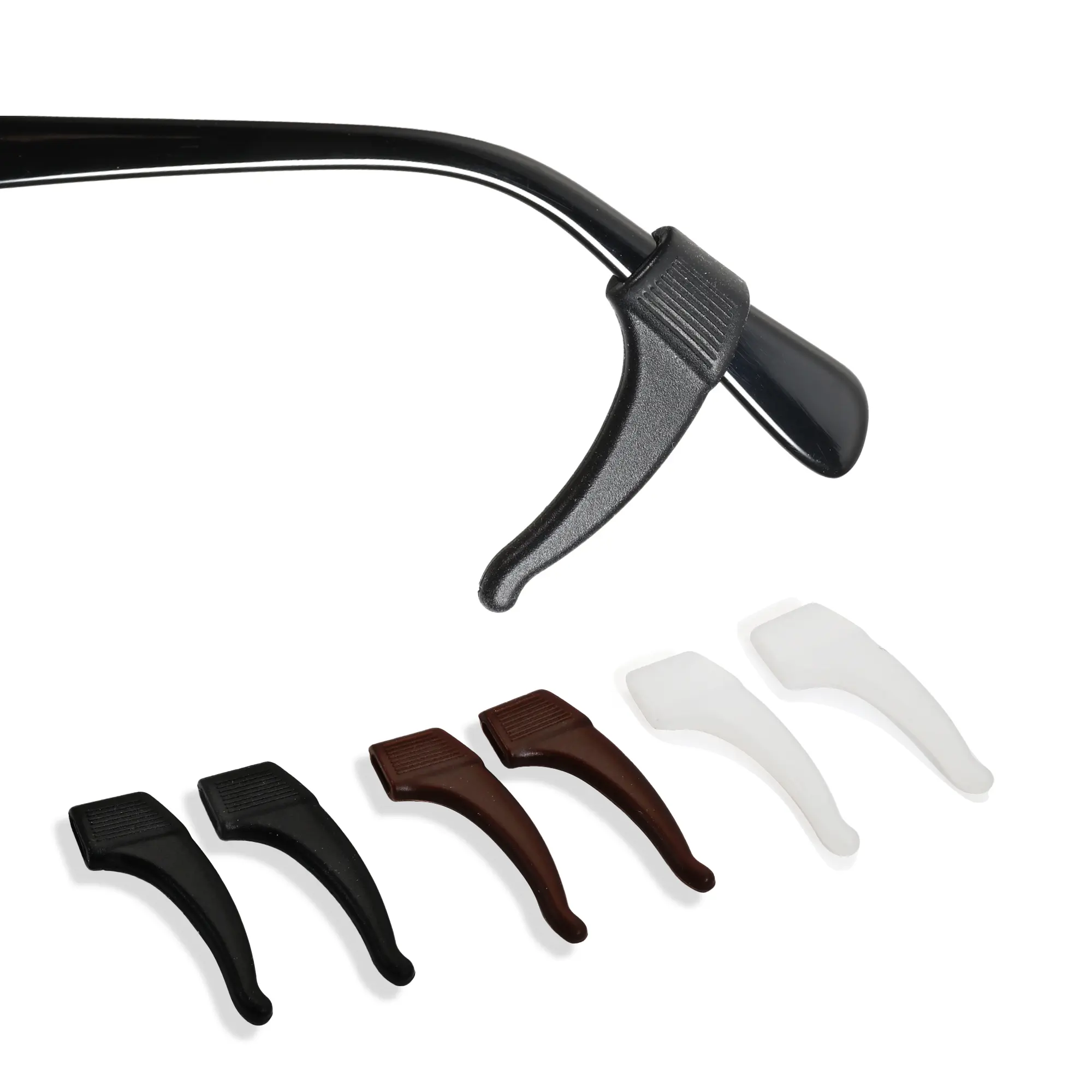 ZENOTTIC 3 Pairs Unisex Ergonomic Soft Silicone Glasses Ear Hooks - Anti-Slip Grip, Anti-Sweating Eyewear Accessories for Thin/Thick Temples, Sports, School Use, Glasses Ear Hook, Thin Or Thick Temples, Sunglasses Holder Clip