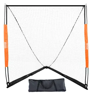 VEVOR Lacrosse Goal, TikTokShopBlackFriday, 6' x 6' Lacrosse Net, Portable Lacrosse Goal with Carry Bag, Fiberglass Rod Backyard Lacrosse Training Equipment, Easy Setup Collegiate Goal, Perfect for Adult Training