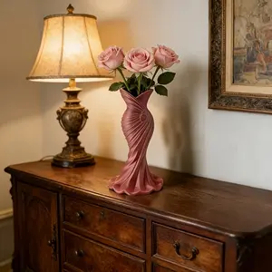 2PCS 6 color optional, elegant vase, decorative vase, Decorative Vases For Home Decor, minimalist home decoration, not suitable for water flowers, dedicated to dried flowers/artificial flowers, desktop flower, on table or dresser