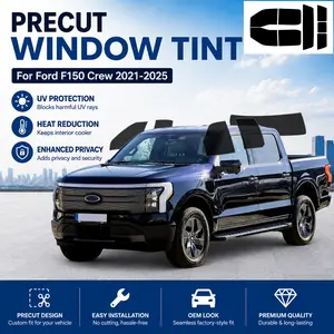Precut Window Tint Film for Ford F150 Crew Cab 2021-2025 All Side+Rear Windshield Any VLT 2Ply Anti-Shatter, UV Block, Privacy Protection, No Trimming Needed,Heat & Glare Reduction