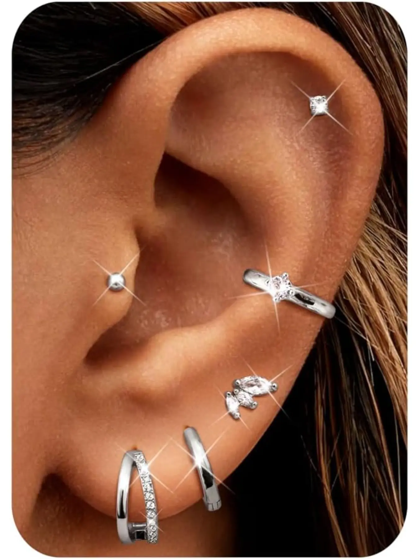 Small Gold Hoop Earrings 14K Gold Plated Hypoallergenic Flat Back Earrings Ear Cartilage Studs Surgical Stainless Steel Gold Cartilage Earring Sets for Multiple Piercing Small Hoop Flatback Stud Earrings Stud Earrings Jewelry Earring Hoops