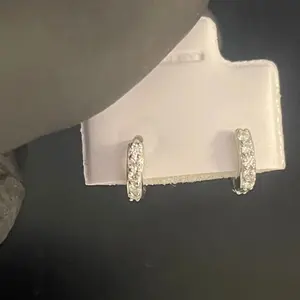 Sterling Silver Moissanite KIDS Huggies