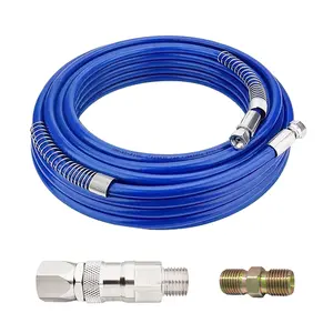 33 ft x 1/4 Inch Airless Spray Hose, 4500 PSI High-Pressure Airless Spray Hose with 1/4 Inch Hose Fittings and Swivel Joint for Airless Sprayers.