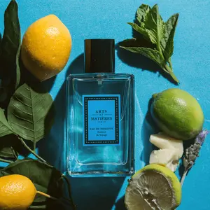 Instinct de Voyage Eau de Toilette Made in France by Arts et Matières Fragrance Family: Aromatic, Citric, Hesperid Top Notes: Lemon, Bergamot, Petit Grain, Lime, Mandarin  Heart Notes: Aromatic Tones  Base Notes: Patchouli, White Musk