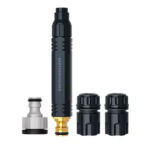 High Pressure Car Washer for Home Use Heavy Duty – 4 Faucet Connector with Quick Connect Nozzle Set Blister Pack