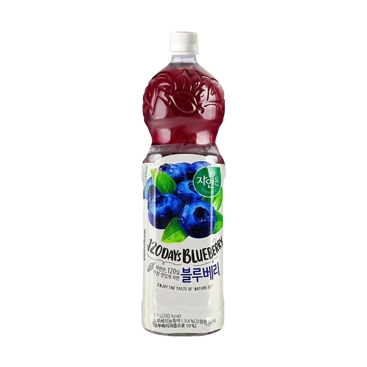 WOONGJIN Korean Blueberry Juice Drink 1.5L - Refreshing Korean Beverage for Kids & Adults