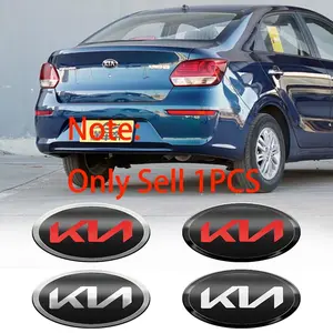 1Pcs 3D ABS Car Hood Front Grille Badge Logo Rear Trunk Emblem Sticker Decoration Accessories Vehicle Exterior Decoration For KIA k3 k5 Rio Ceed Sorento Cerato Optima Picanto  Soul GT-Line K9 Niro