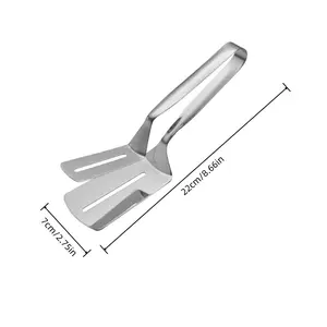 1 Pc Stainless Steel Fish Spatula Scraper Set Non-Stick Coating Food Safe Material Durable Rustproof Easy Clean Home Kitchen Cooking Multi-Purpose Tool