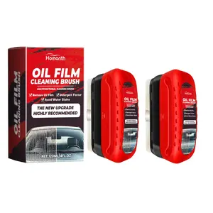 120ML Car Windshield Cleaning Agent with Reusable Foam Sprayer & Soft MicrofiberBrush for interior Detailing, Glass Oil film Removal, Stain Removal