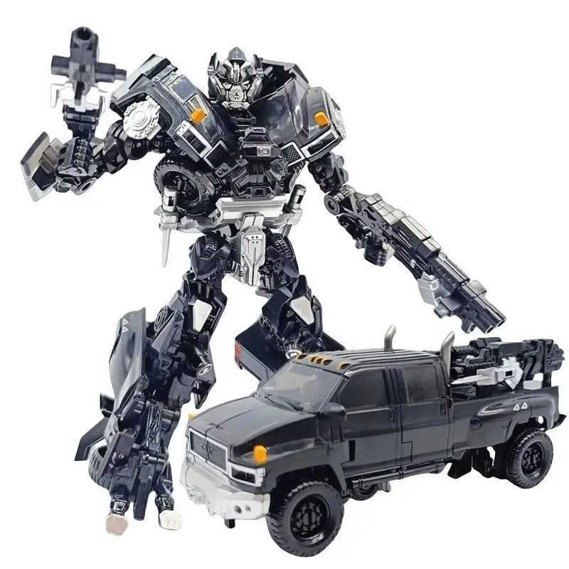 Transforming Robot Truck Action Figure Alloy Die-Cast Convertible Mecha Toy Collectible Robot Model with Accessories for Kids & Adults