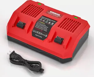 18V 3A Charger for Milwaukee 48-59-1802 M18 Dual Bay Simultaneous Rapid Charger
