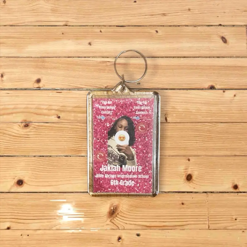 Personalized Emergency Tap Keychain- Medical Alert -