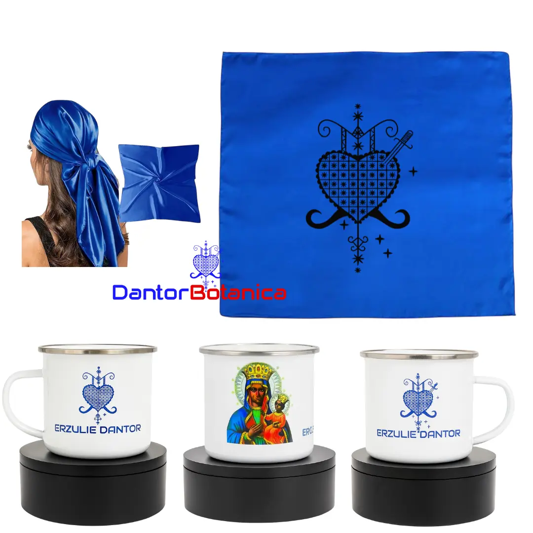 DantorBotanica Mouchwa lwa Erzulie Dantor scarf African Saint Barbara Sacred Symbolism Religious MOUCHWA LWA Ezili Danto DANTOR VEVE Erzulie DantorKode Emaye
