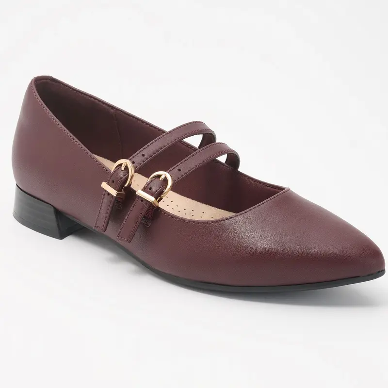 Clarks Collection Leather Mary-Janes -Natalyn Jane