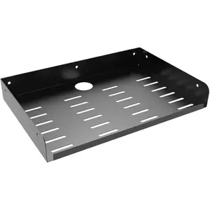 Metal Floating Wall Mounted Shelf Bracket with Wire Racks for AV, TV Accessories, WiFi Router, TV Box, Cable Boxes, DVD Player, Game Consoles, or Small Projectors (16.6" Width)