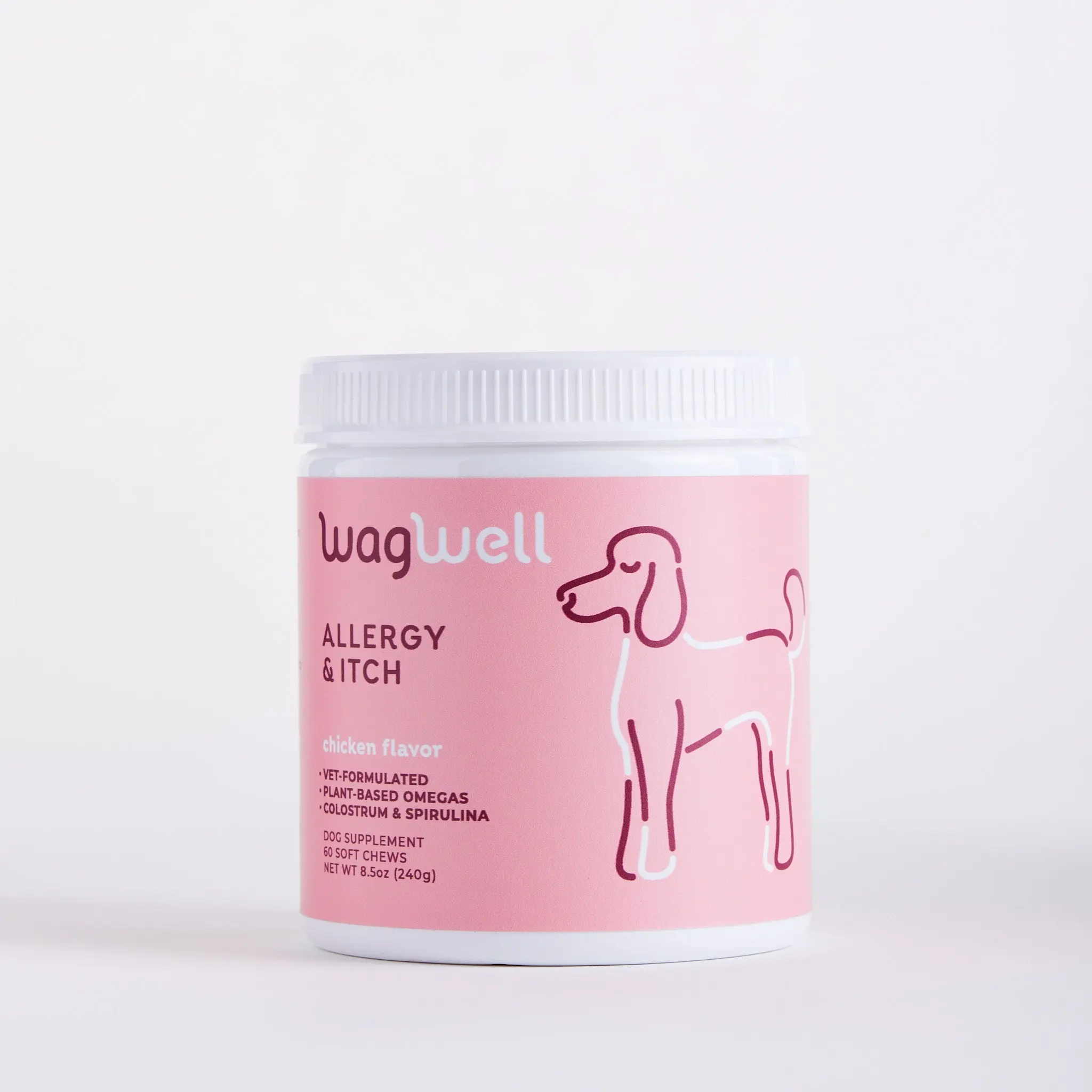 WAGWELL Allergy & Itch Chews for Dogs, Seasonal Allergy + Immune Support Supplement