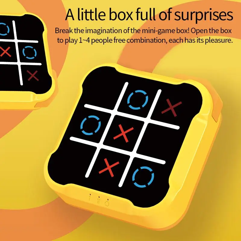 3-in-1 electronic tic-tac-toe game, a handheld number tic-tac-toe game with a silent mode, a portable educational toy gift suitable for children and adults.