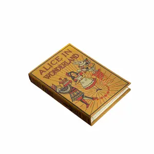 Alice in Wonderland Book Replica Wallet – Hardcover-Style Book Wallet for Light Carry, 4 Card Slots, Coin Pocket, Unique Gift for Book Lovers