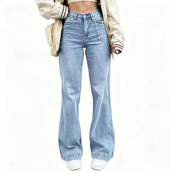 EMMIOL Women's Flare Wide Leg Jeans Stretchy High Waisted Bell Bottom 2026 Basic Bootcut Denim Pants