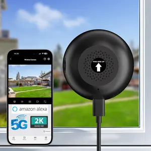 4K Wireless Window Camera, 5GHz&2.4GHz WiFi Indoor Cameras for Home Security w/ ChroMax Al Color Night Vision,Person,Pet,Vehicle & Motion Detection,24/7 Recording,Easy & Quick Install