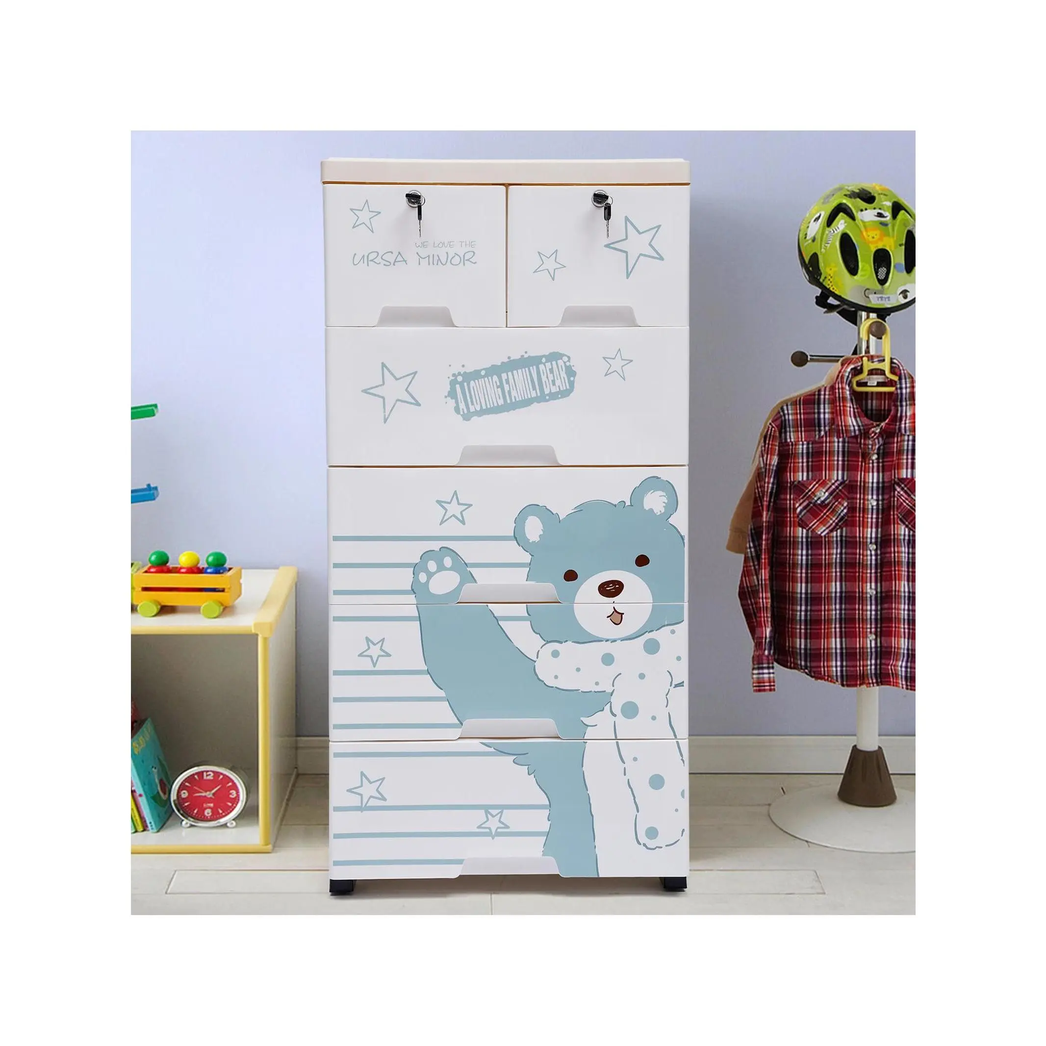 New 2024  Plastic Storage Dresser 6 Drawer Clothes Organizer Cabinet Wi Wheel Bedroom Playroom Entryway Furniture Decor Home Decor Ideas