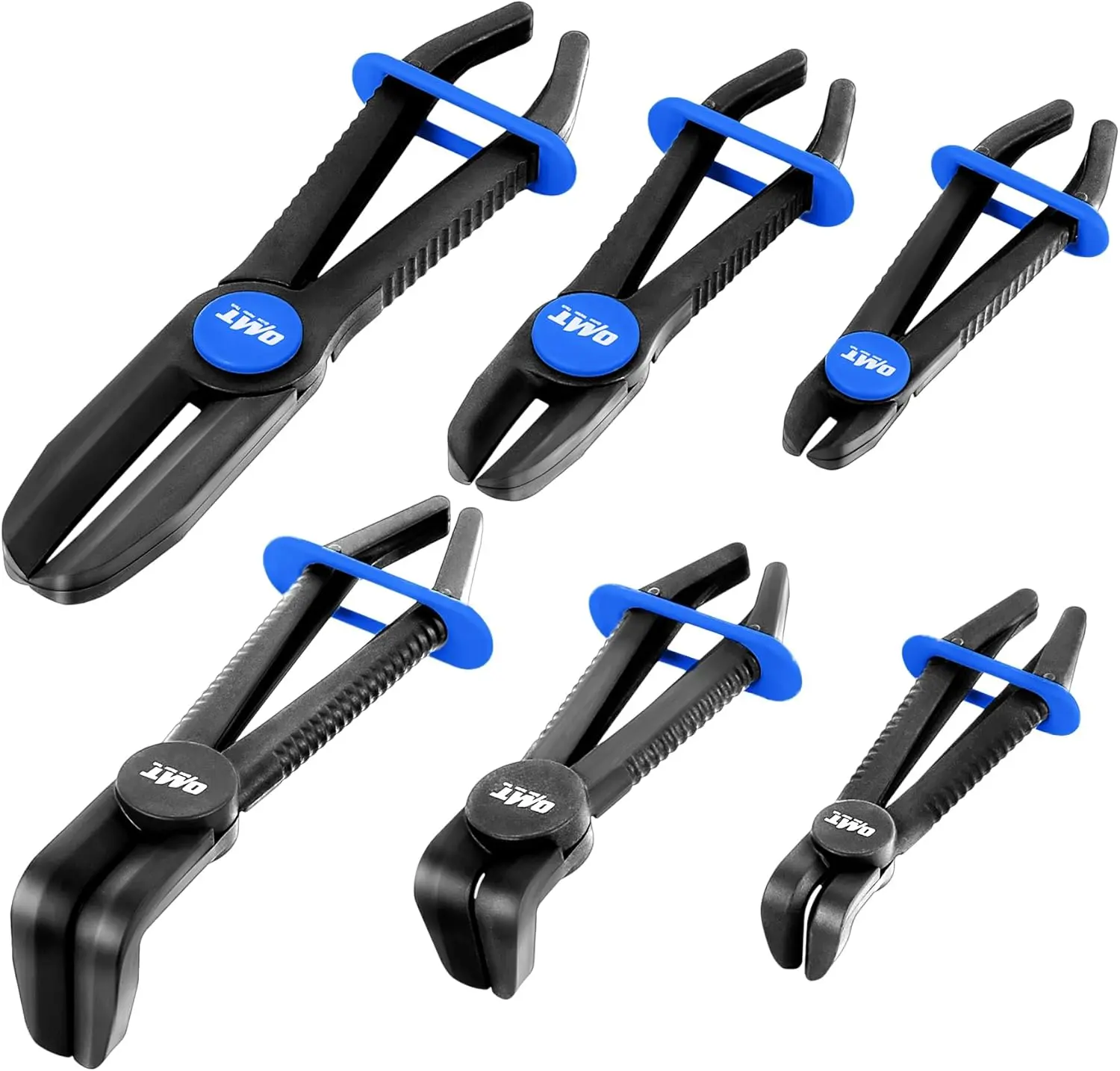 6-Piece Hose Pinch-Off Pliers Set for Brake, Fuel & Coolant Lines, Straight and 90° Angled Automotive Repair Tools