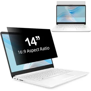 Laptop Privacy Screen 14 Inch 16:9 Aspect Ratio, Laptop Screen Privacy Shield Compatible With Lenovo Hp Dell Acer Asus Thinkpad Envy Xps, Removable Anti Glare Blue Light Computer Filter Protector