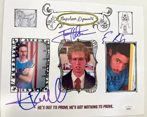 NAPOLEON DYNAMITE  SIGNED 8X10 BY HEDER/RAMIREZ /BUELL w/JSA.   RARE