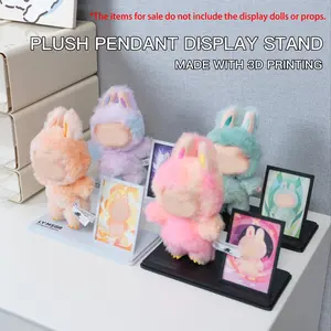 Plush Pendant Display & Storage Stand - Desktop Showcase Base for Collectible Cards and Decor Enamel Pin Display